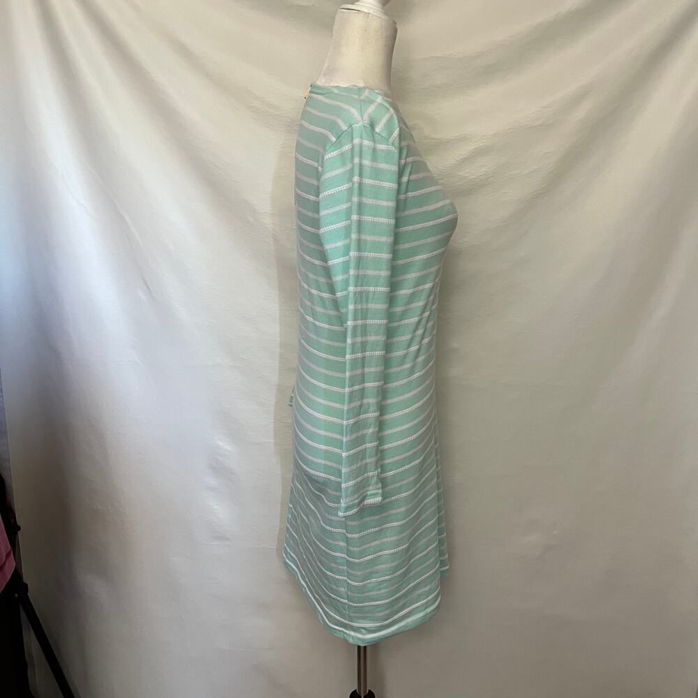 STS Striped Sheath Dress Sz XS Coastal Preppy Long Sleeve Texture MInt Office - Picture 4 of 12